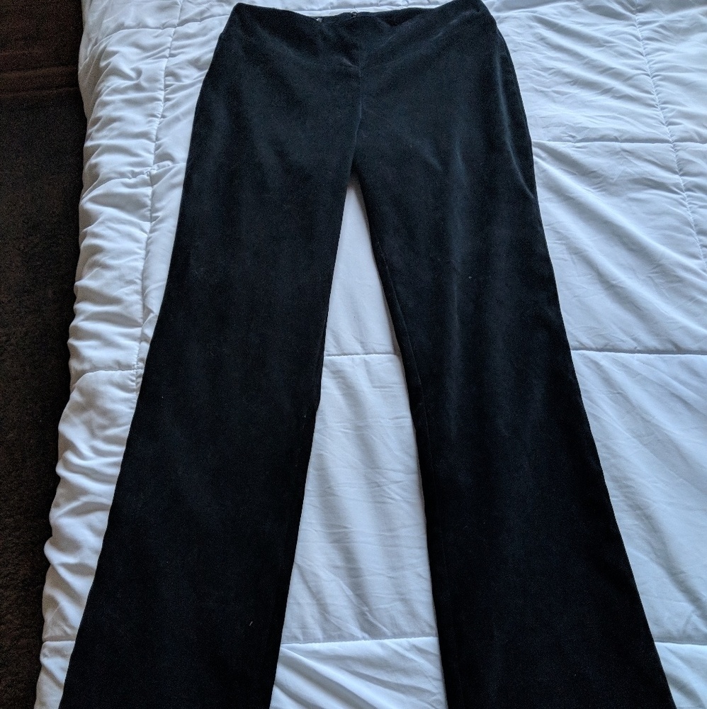 Bebe Black Velvet Dress Pants - party sz: Medium